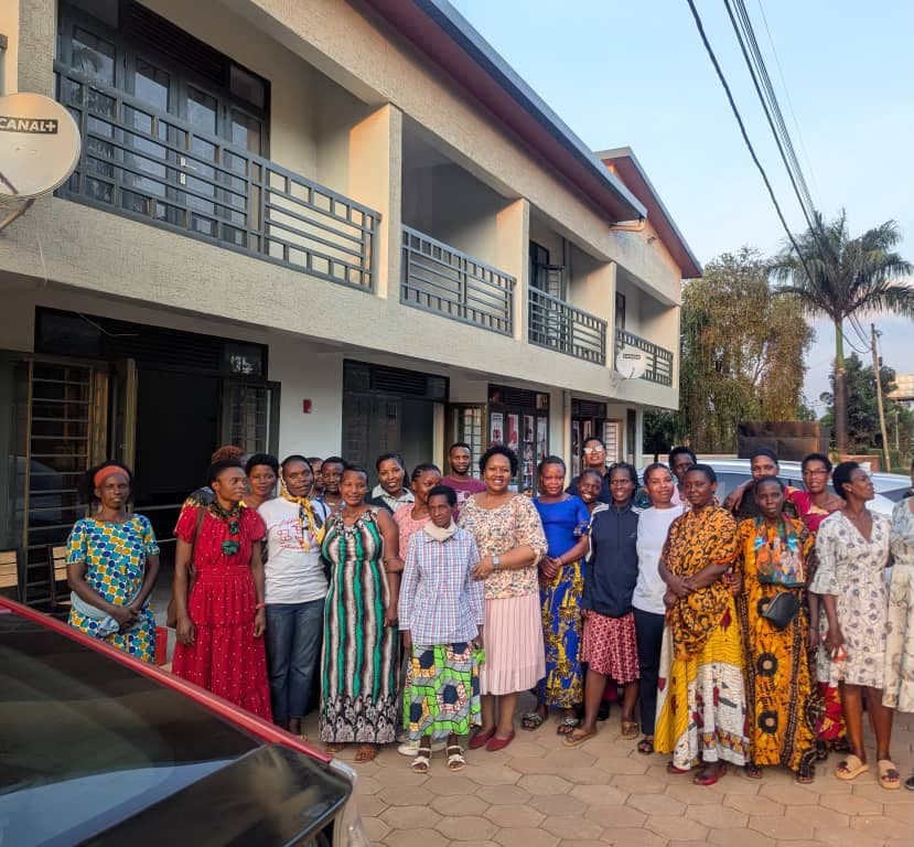 Group photograph of caregiver training participants and WHOFD staff outside the training venue